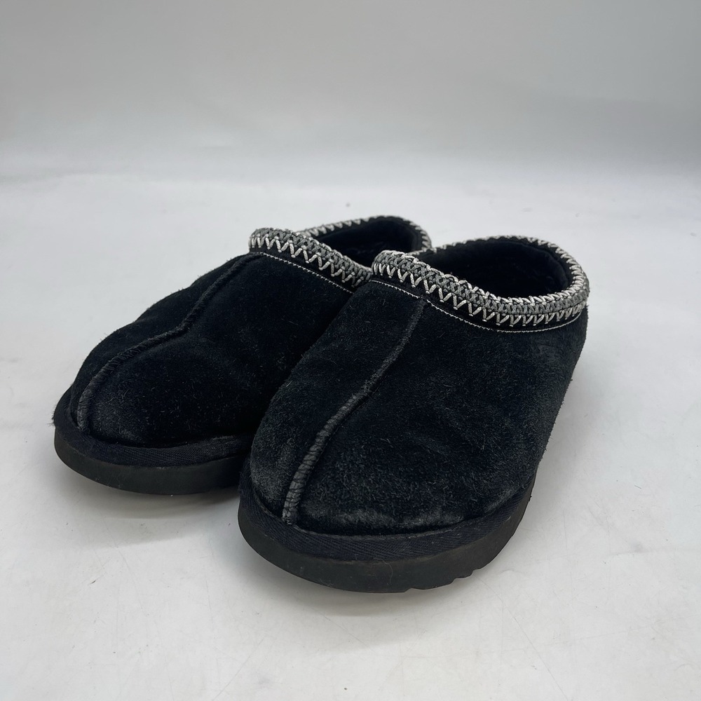 UGG 5955 Tasman Slipper Shoes Womens 7 Black Suede Leather Slip On
